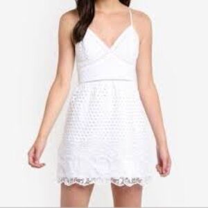 Abercrombie & Fitch White Crochet Dress